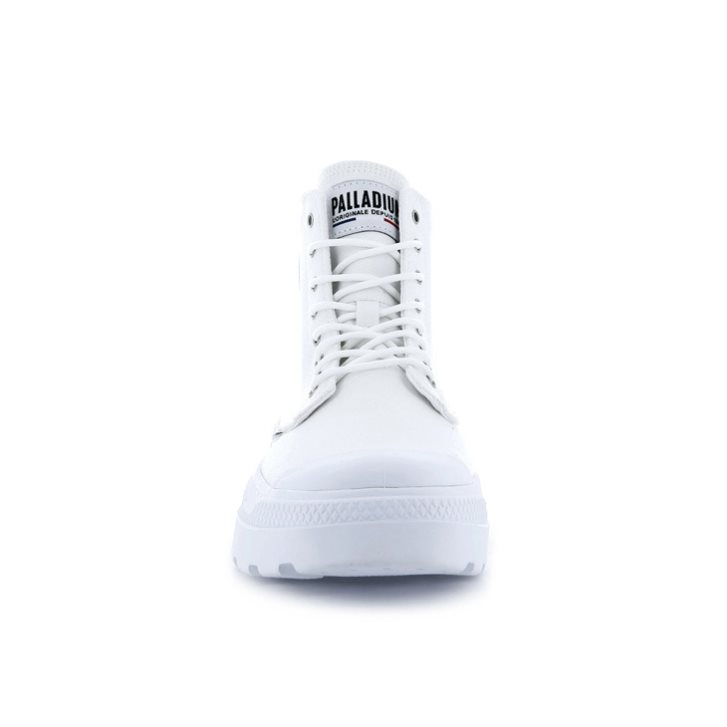 Palladium Pallakix Hi Canvas Men's Boots White | UK O638-TBI